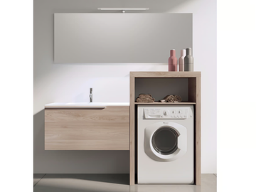 MAKE WASH 05 - Sectional laundry room cabinet with mirror by LASA IDEA - view 2
